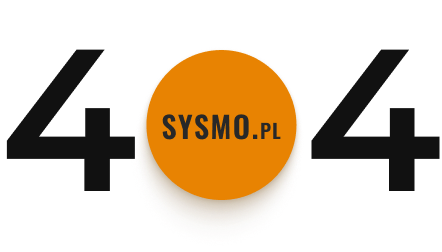 Grafika 404 z logo Sysmo.pl