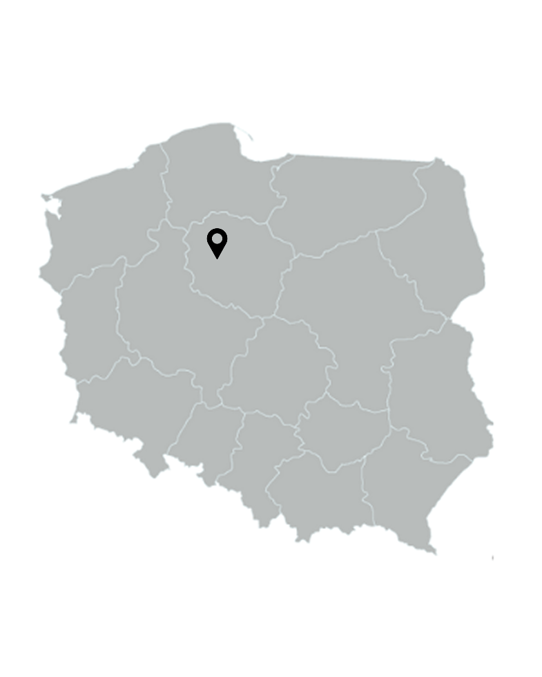 mapa Polski z zaznaczoną lokalizacją Bydgoszczy 