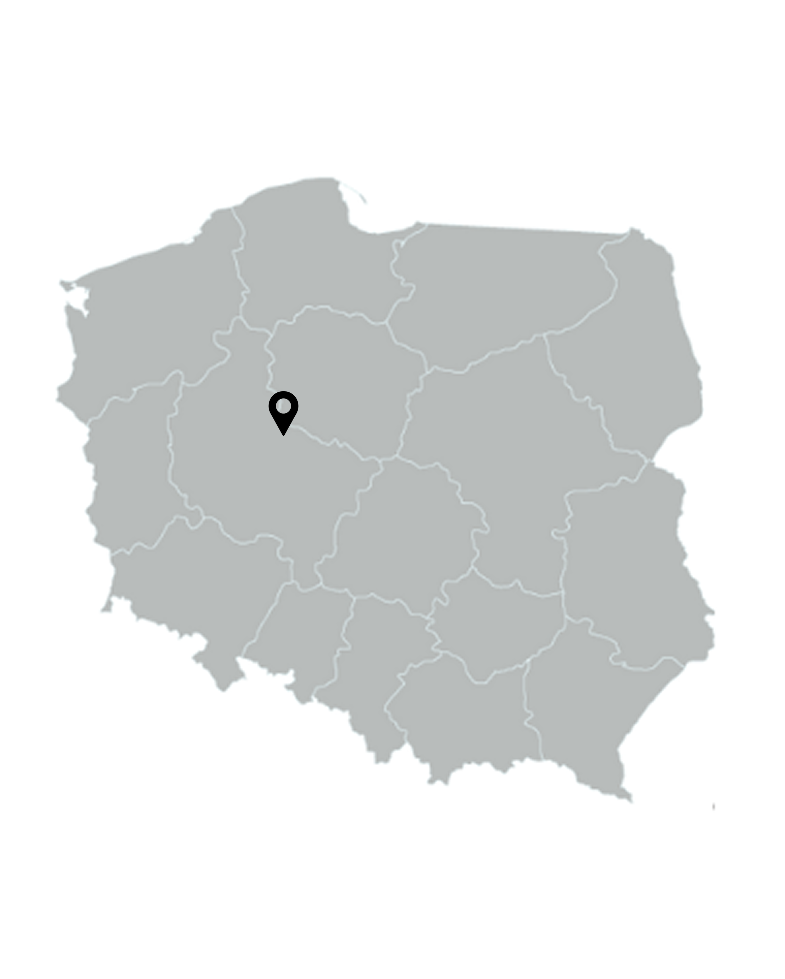 mapa Polski z zaznaczoną lokalizacją Gniezna