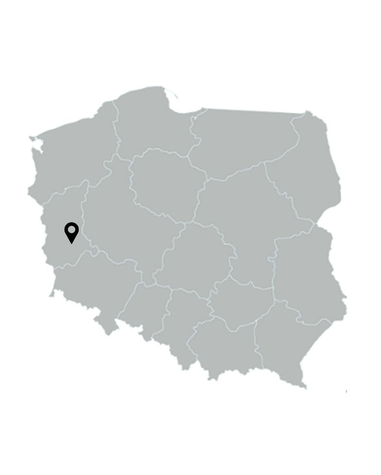 mapa Polski z zaznaczoną lokalizacją miasta Zielona Góra