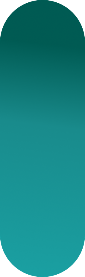 Samodzielny, pionowy pasek z zaokrąglonymi rogami, przechodzący od ciemnozielonego (u góry) do turkusowego (u dołu), używany prawdopodobnie jako element dekoracyjny lub tło.