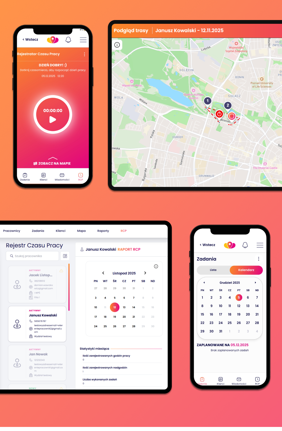 Case study systemu RCP „Opieka w Terenie” – aplikacja mobilna i panel webowy do ewidencji czasu pracy w terenie