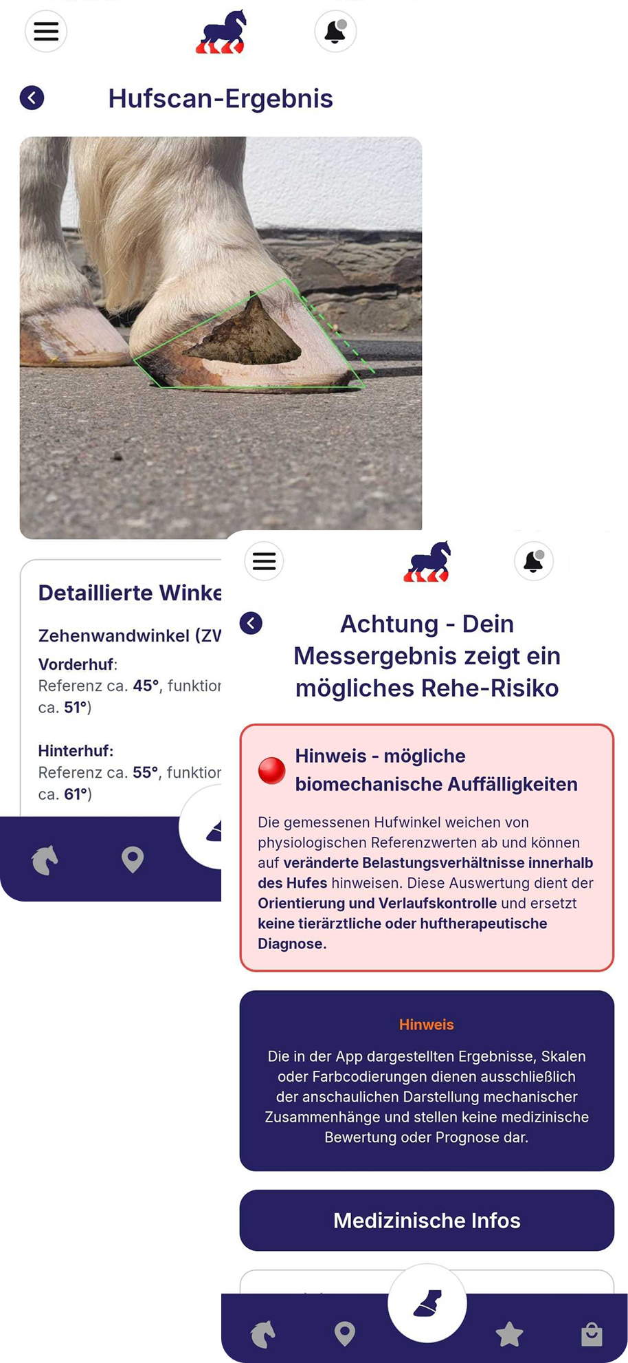 2 Obraz telefonu przedstawiający aplikację Hufrehe Alarm