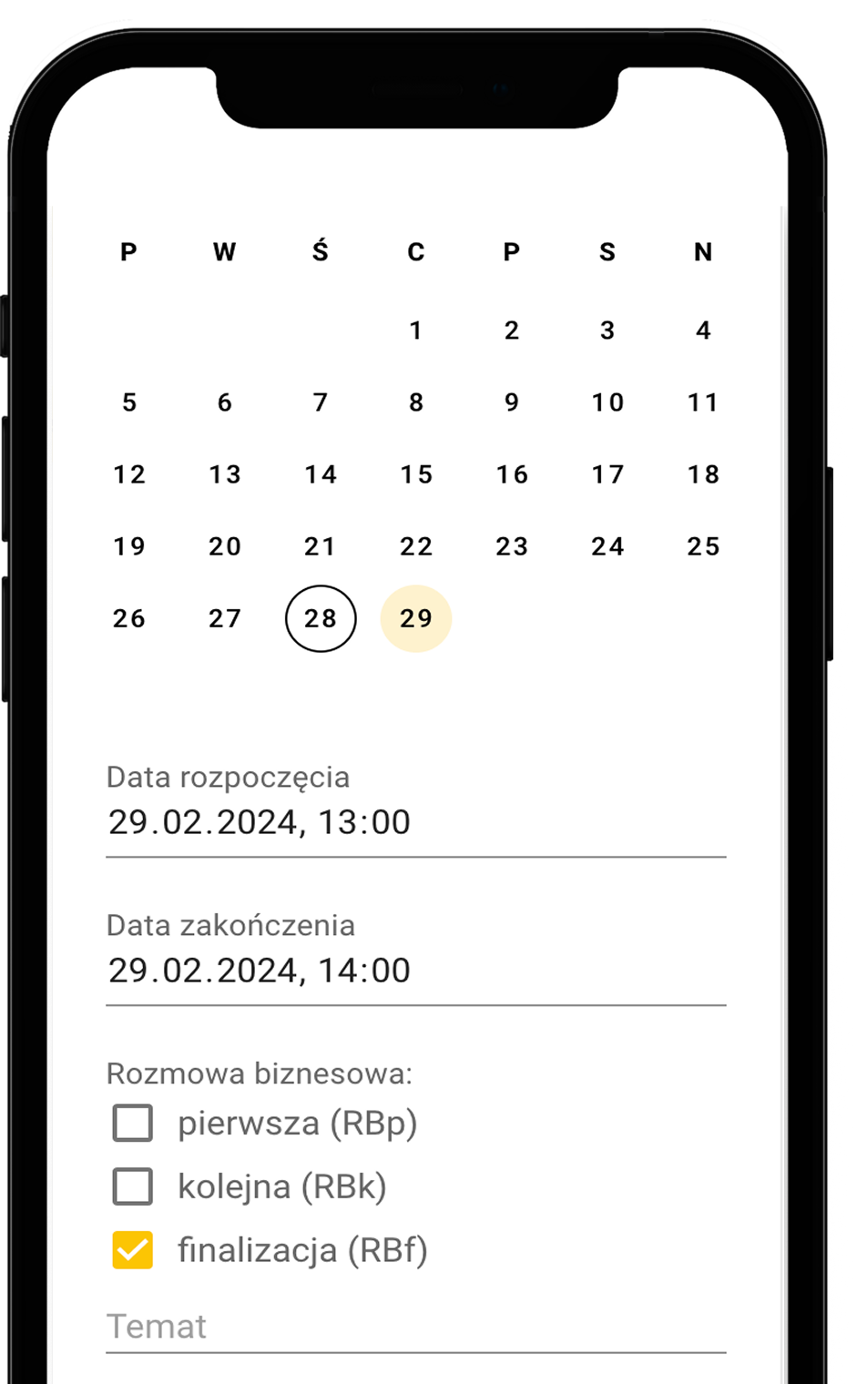 obraz przedstawiający ekran z aplikacji mobilnej formyever